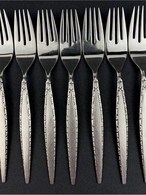 Oneida Venetia Stainless Dinner Forks Set Of 7 Community Vintage Discontinued